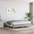 Cadru de pat box spring, gri deschis, 180x200 cm, textil GartenMobel Dekor