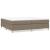 Cadru de pat box spring, gri taupe, 200x200 cm, textil GartenMobel Dekor
