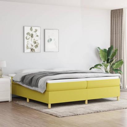 Cadru de pat box spring, verde, 200x200 cm, textil GartenMobel Dekor