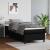 Cadru de pat box spring, negru, 100x200 cm, piele ecologică GartenMobel Dekor