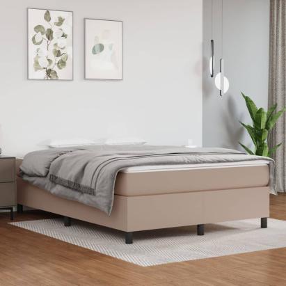 Cadru de pat box spring, cappuccino, 140x190cm, piele ecologică GartenMobel Dekor