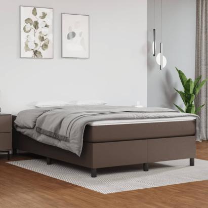 Cadru de pat box spring, maro, 140x200 cm, piele ecologică GartenMobel Dekor