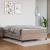 Cadru de pat box spring, cappuccino, 140x200cm, piele ecologică GartenMobel Dekor