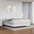 Cadru de pat box spring, alb, 180x200 cm, piele ecologică GartenMobel Dekor