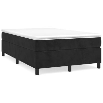 Cadru de pat box spring, negru, 120x200 cm, catifea GartenMobel Dekor