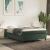 Cadru de pat box spring, verde închis, 140x190 cm, catifea GartenMobel Dekor
