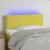 Tăblie de pat cu LED, verde, 100x5x78/88 cm, textil GartenMobel Dekor