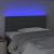Tăblie de pat cu LED, gri închis, 80x5x78/88 cm, textil GartenMobel Dekor