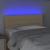 Tăblie de pat cu LED, crem, 80x5x78/88 cm, textil GartenMobel Dekor