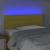 Tăblie de pat cu LED, verde, 80x5x78/88 cm, textil GartenMobel Dekor