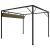 Pavilion grădină, acoperiș retractabil gri taupe 3x3 m 180 g/m² GartenMobel Dekor