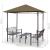 Pavilion grădină masă/bănci, gri taupe, 2,5x1,5x2,4 m, 180 g/m²	 GartenMobel Dekor