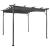 Pergolă cu acoperiș retractabil, antracit, 3x3m, oțel, 180 g/m² GartenMobel Dekor