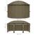 Pavilion cu perdele, gri taupe, 520x349x255 cm, 180 g/m² GartenMobel Dekor