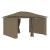 Pavilion de grădină cu perdele, gri taupe, 4 x 3 m, 180 g/m² GartenMobel Dekor