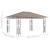 Pavilion cu plasă anti-țânțari, gri taupe, 4x3x2,73 m, 180 g/m² GartenMobel Dekor