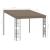 Pavilion montat pe perete, gri taupe, 3 x 3 m, material textil GartenMobel Dekor