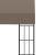 Pavilion montat pe perete, gri taupe, 3 x 3 m, material textil GartenMobel Dekor