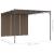 Pavilion de grădină cu perdea laterală, gri taupe, 4x3x2,25 m GartenMobel Dekor