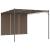 Pavilion de grădină cu perdea laterală, gri taupe, 4x3x2,25 m GartenMobel Dekor