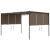 Pavilion de grădină cu perdea laterală, gri taupe, 4x3x2,25 m GartenMobel Dekor