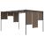 Pavilion de grădină cu perdea laterală, gri taupe, 4x3x2,25 m GartenMobel Dekor