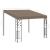Pavilion montat pe perete, gri taupe, 3x3x2,5 m GartenMobel Dekor