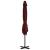 Umbrelă suspendată cu stâlp aluminiu, roșu bordo, 250x250 cm GartenMobel Dekor