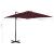 Umbrelă suspendată cu stâlp aluminiu, roșu bordo, 250x250 cm GartenMobel Dekor