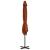 Umbrelă suspendată cu stâlp aluminiu, cărămiziu, 250x250 cm GartenMobel Dekor