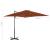 Umbrelă suspendată cu stâlp aluminiu, cărămiziu, 250x250 cm GartenMobel Dekor