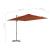 Umbrelă în consolă cu stâlp din oțel, cărămiziu, 250x250 cm GartenMobel Dekor