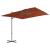 Umbrelă în consolă cu stâlp din oțel, cărămiziu, 250x250 cm GartenMobel Dekor