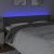 Tăblie de pat cu LED, gri închis, 183x16x78/88 cm, textil GartenMobel Dekor
