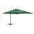 Umbrelă suspendată cu stâlp și LED-uri, verde, 300 cm GartenMobel Dekor