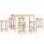 Set mobilier de bar, 7 piese, lemn masiv de pin GartenMobel Dekor
