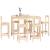 Set mobilier de bar, 7 piese, lemn masiv de pin GartenMobel Dekor