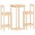 Set mobilier de bar, 3 piese, lemn masiv de pin GartenMobel Dekor