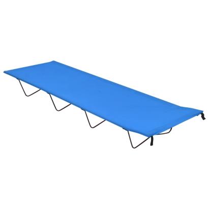 Pat de camping, albastru, 180x60x19 cm, țesătură oxford și oțel GartenMobel Dekor