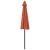 Umbrelă balcon tijă aluminiu cărămiziu 270x144x222cm semirotund GartenMobel Dekor