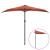 Umbrelă balcon tijă aluminiu cărămiziu 270x144x222cm semirotund GartenMobel Dekor