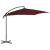 Umbrelă suspendată cu stâlp din oțel, bordo, 250 x 250 cm GartenMobel Dekor