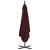 Umbrelă suspendată cu stâlp din oțel, bordo, 250 x 250 cm GartenMobel Dekor