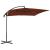 Umbrelă suspendată cu stâlp din oțel, teracota, 250 x 250 cm GartenMobel Dekor