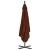 Umbrelă suspendată cu stâlp din oțel, teracota, 250 x 250 cm GartenMobel Dekor