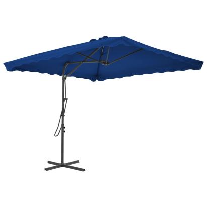 Umbrelă de exterior cu stâlp din oțel, albastru, 250x250x230 cm GartenMobel Dekor