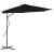 Umbrelă de exterior cu stâlp din oțel, negru, 300x230 cm GartenMobel Dekor