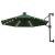 Umbrelă soare LED montaj pe perete stâlp metal verde 300 cm GartenMobel Dekor
