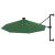 Umbrelă soare LED montaj pe perete stâlp metal verde 300 cm GartenMobel Dekor
