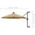 Umbrelă soare LED montaj pe perete stâlp metal gri taupe 300cm GartenMobel Dekor